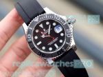 Rolex Yacht-Master Copy Watch - Black Ceramic Bezel Black Rubber Strap